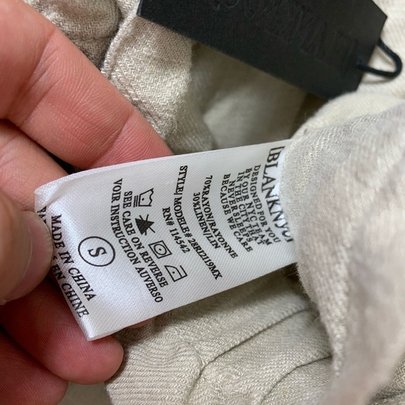 BLANKNYC Linen Paperbag Waist Crop Taupe Pants - Picture 4 of 8